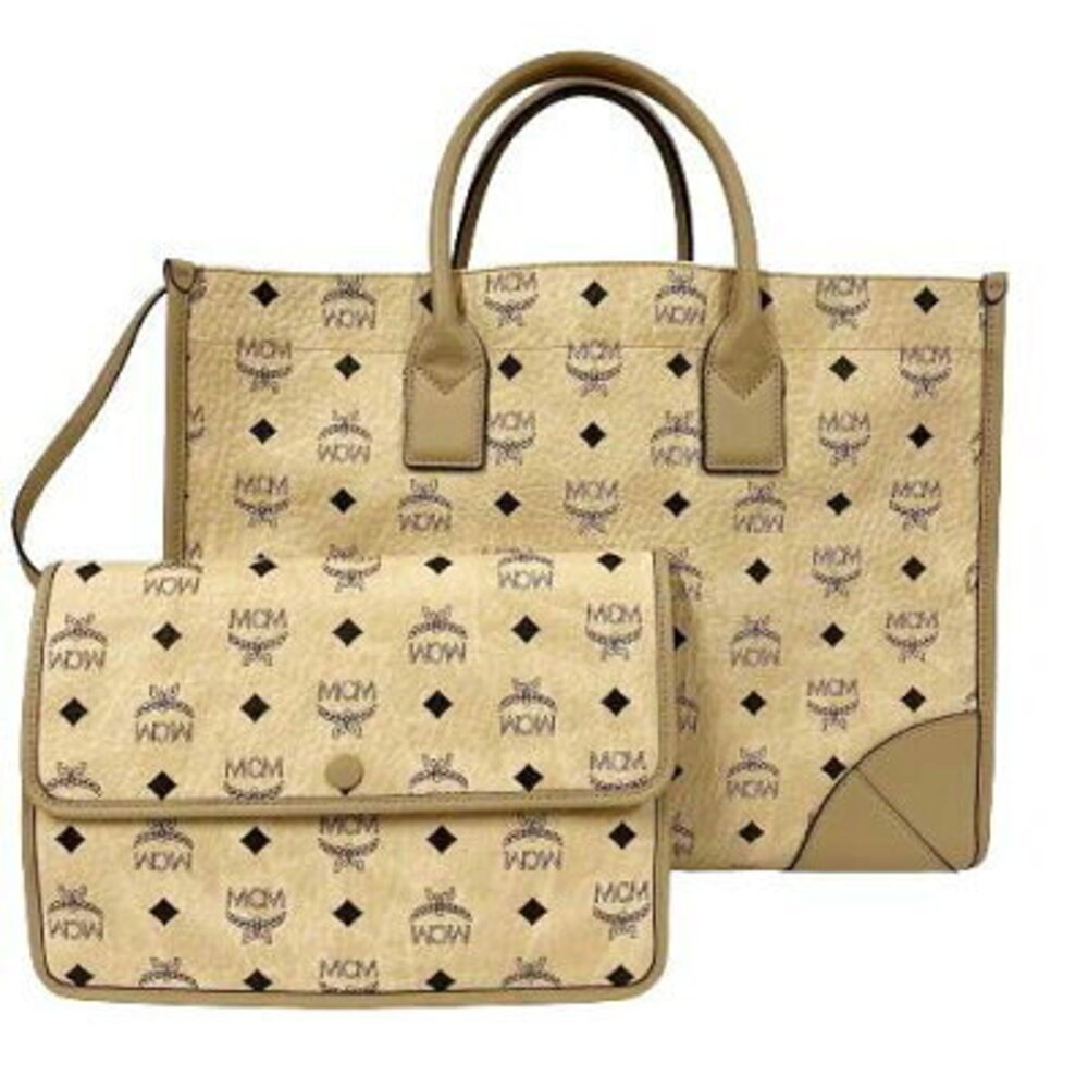 MCM MWT Handbag Visetos Beige B